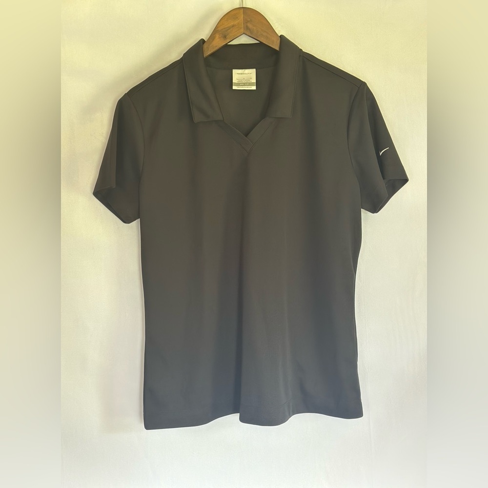 Women’s Large Black Nike Golf Dri Fit Polo